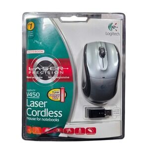 NEW SEALED RETAIL Logitech V450 Cordless Laser Mouse Wireless NEW OLD STOCK